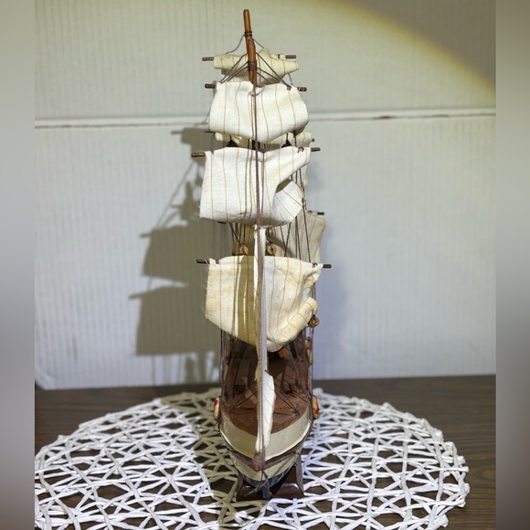 Vintage wooden sail boat decor 18” long 15” tall - Picture 2 of 5